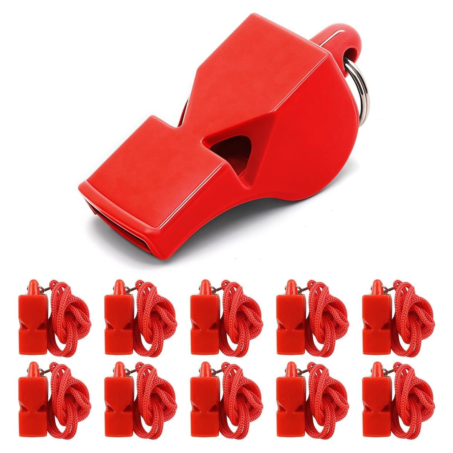 Silbato de Emergencia Rojo smrtcol 120dB con Cordón