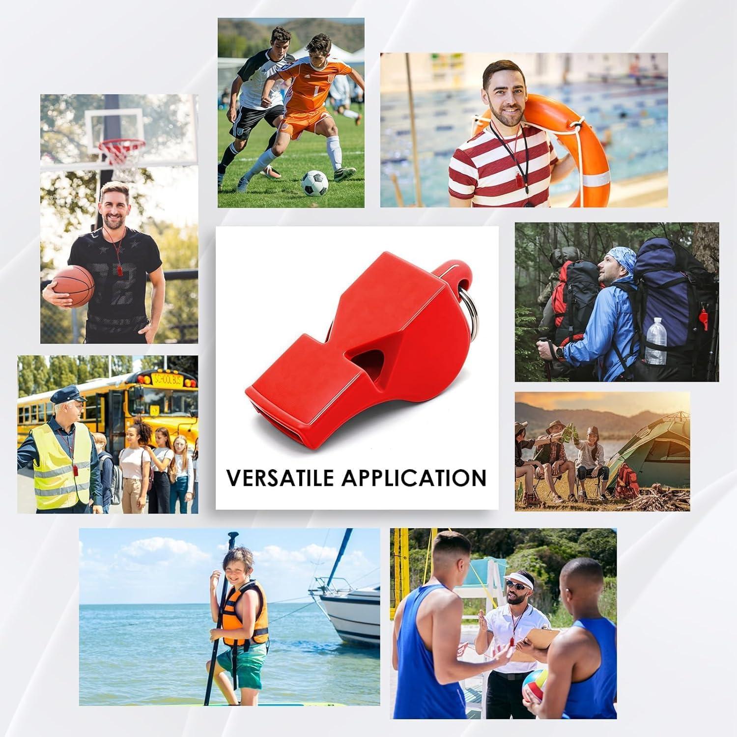 Silbato de Emergencia Rojo smrtcol 120dB con Cordón