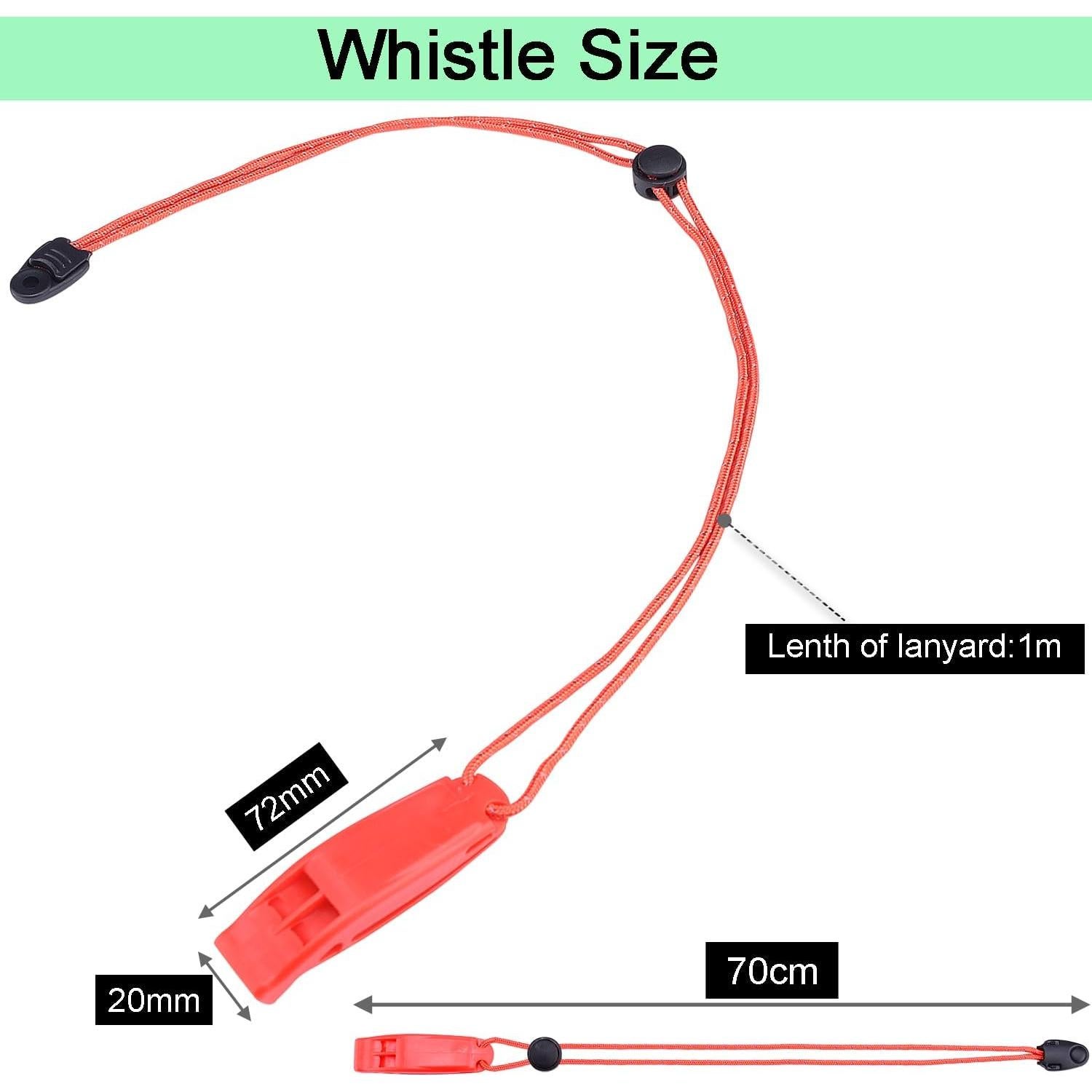 Paquete de 4 Silbatos de Emergencia CooBigo Naranja