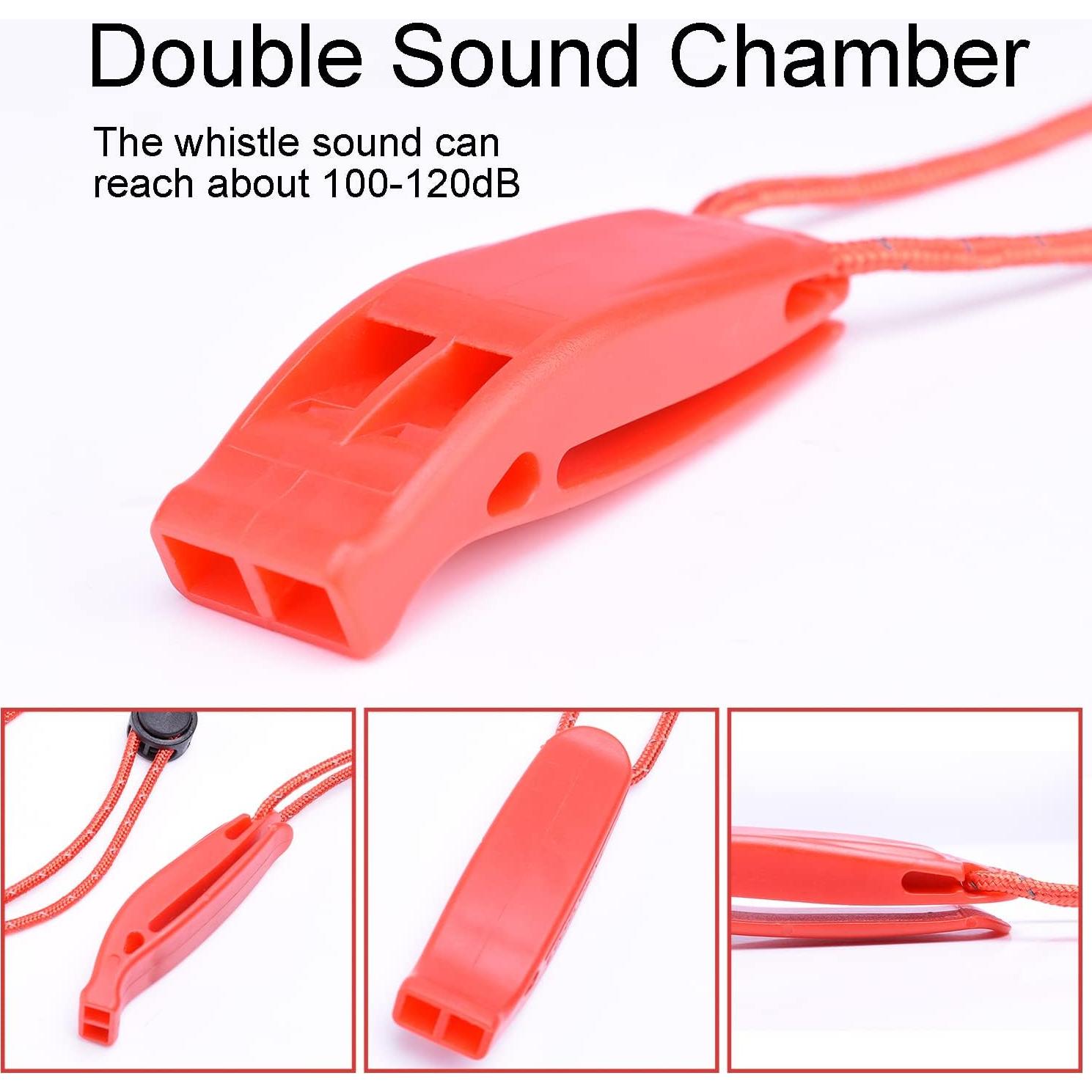 Paquete de 4 Silbatos de Emergencia CooBigo Naranja