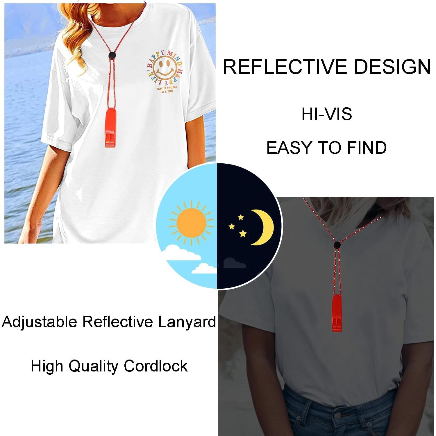 Paquete de 4 Silbatos de Emergencia CooBigo Naranja