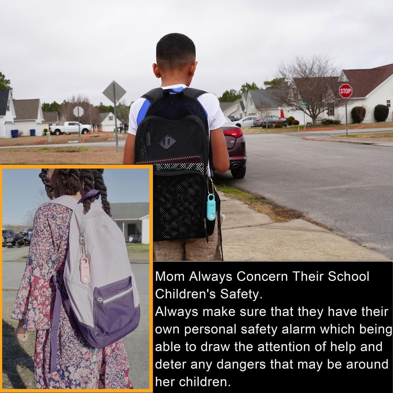 Alarma Personal de Seguridad 130dB con Luz Estroboscópica Aqua