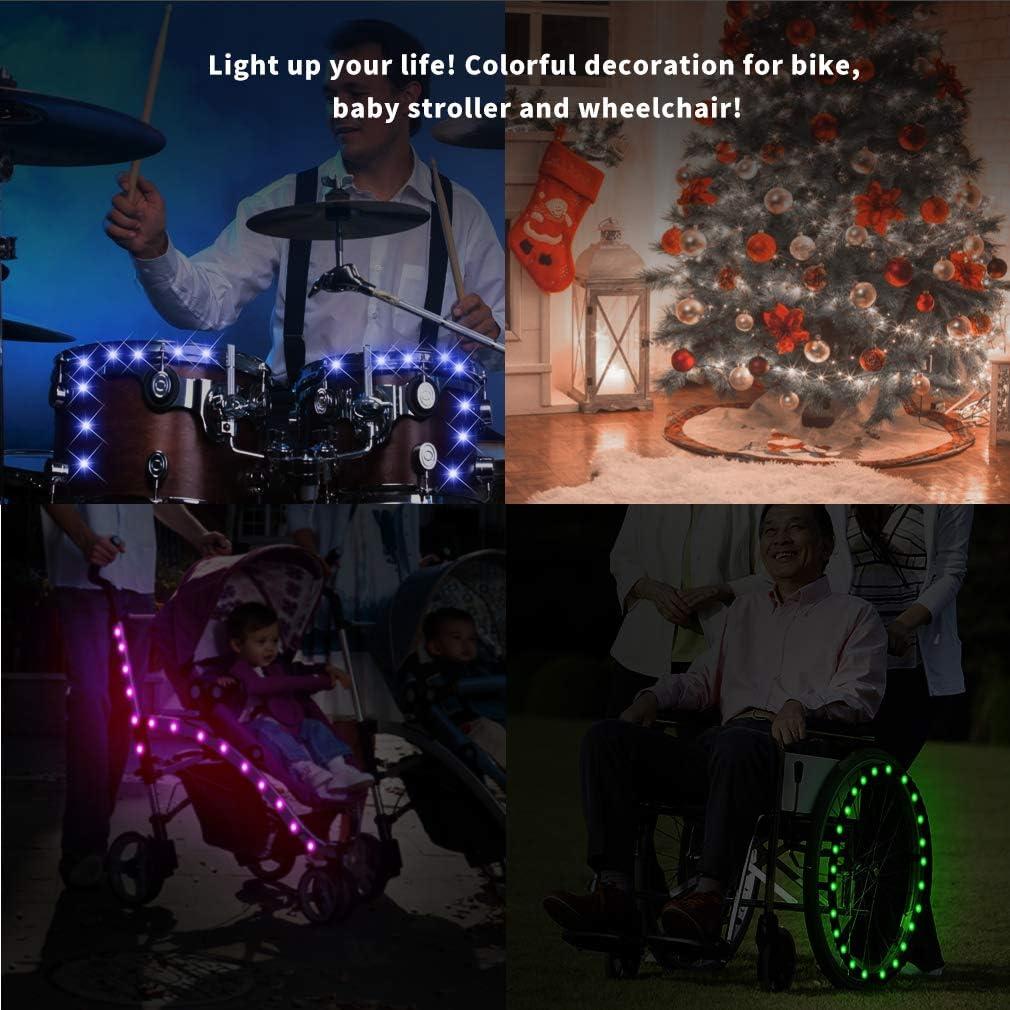 Luces LED para Ruedas de Bicicleta TINANA 2 Paquete Impermeables