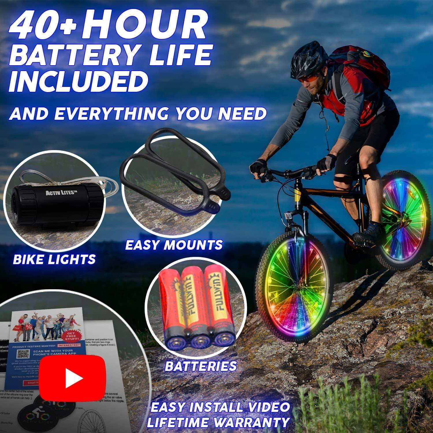 Luces LED para Ruedas de Bicicleta Activ Life - Cambio de Color