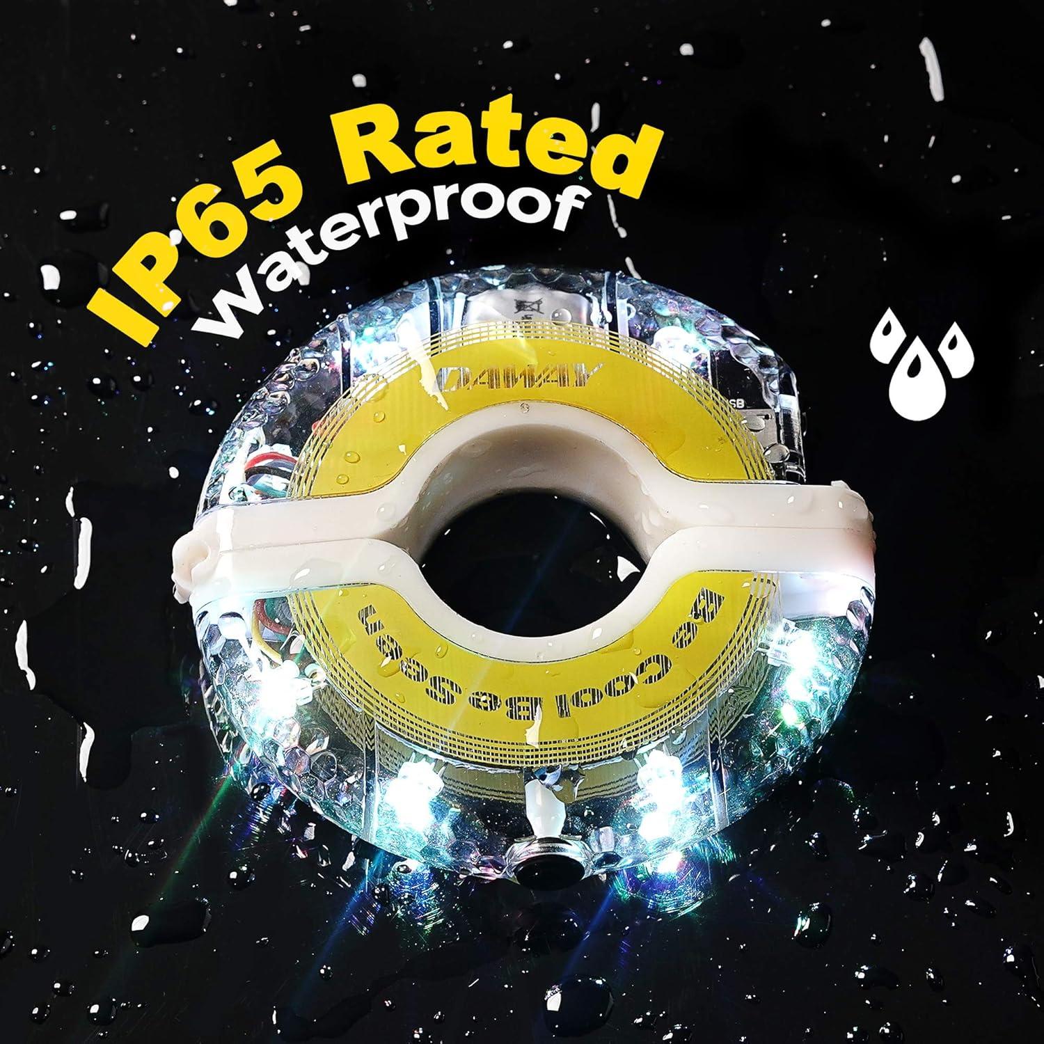 DAWAY A16 Luces LED para Ruedas de Bicicleta - 2 Piezas, Recargables