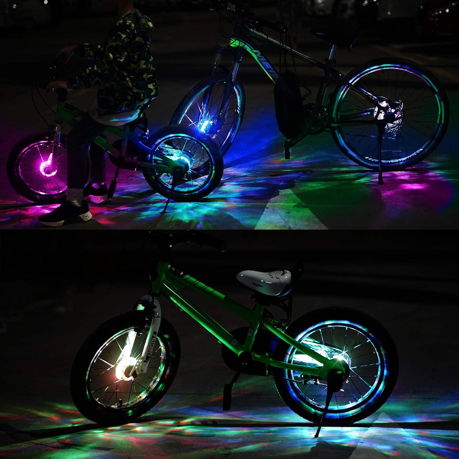 DAWAY A16 Luces LED para Ruedas de Bicicleta - 2 Piezas, Recargables