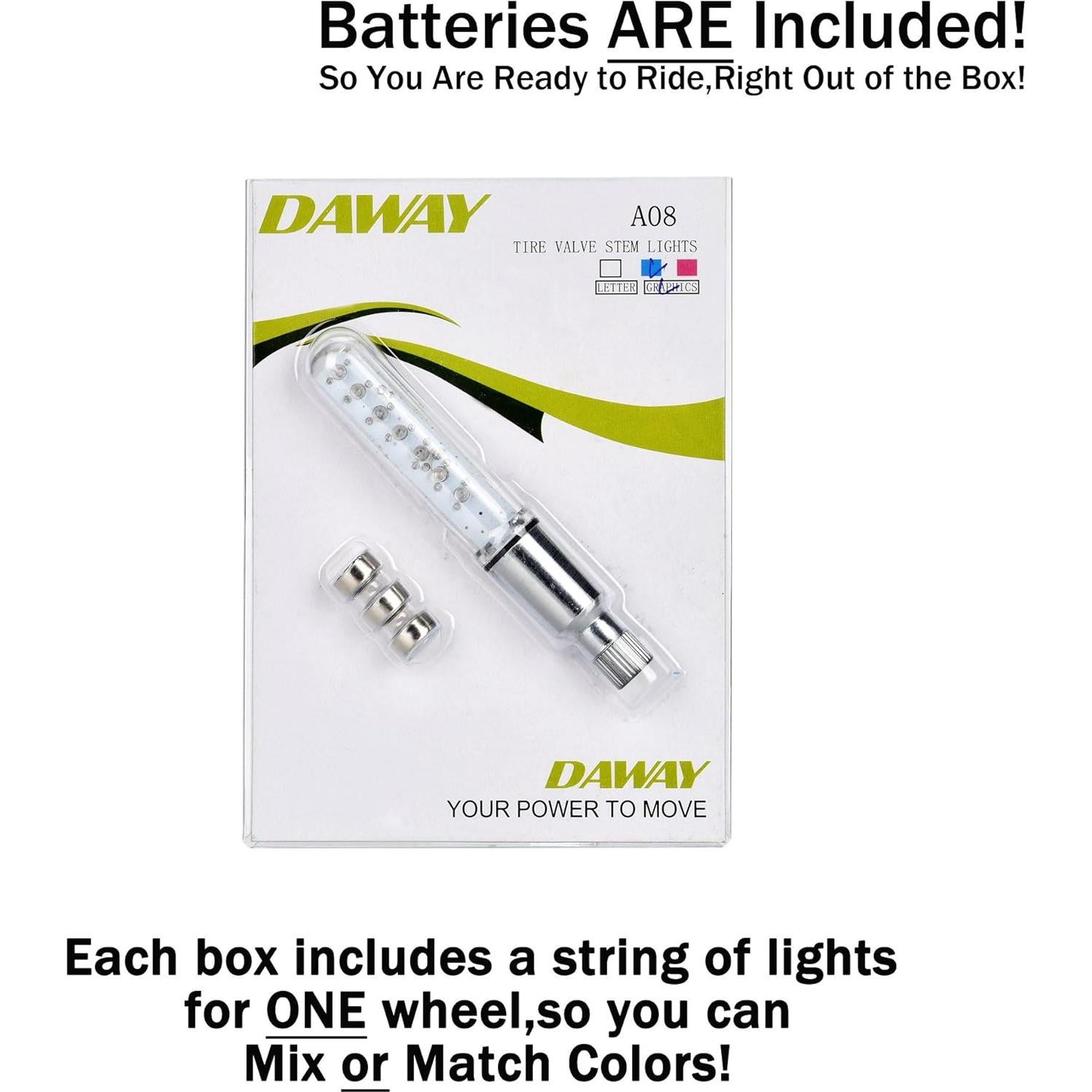 Luces LED para Ruedas de Bicicleta DAWAY A08 - Impermeables