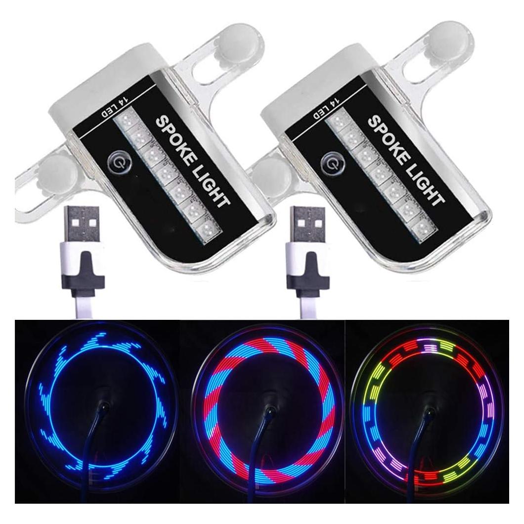Luces de Rueda LED Recargables Solhice para Bicicleta - 30 Patrones