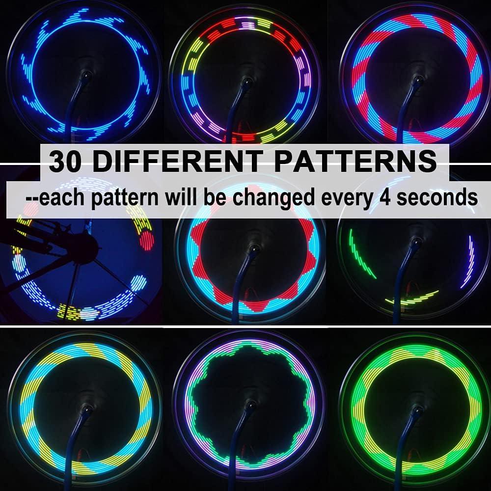 Luces de Rueda LED Recargables Solhice para Bicicleta - 30 Patrones