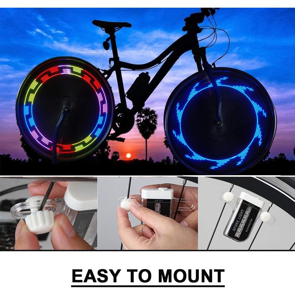 Luces de Rueda LED Recargables Solhice para Bicicleta - 30 Patrones