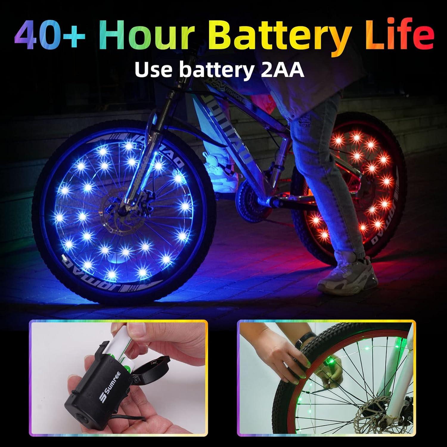 Luces LED para Ruedas de Bicicleta Sumree Arcoíris 22 LEDs