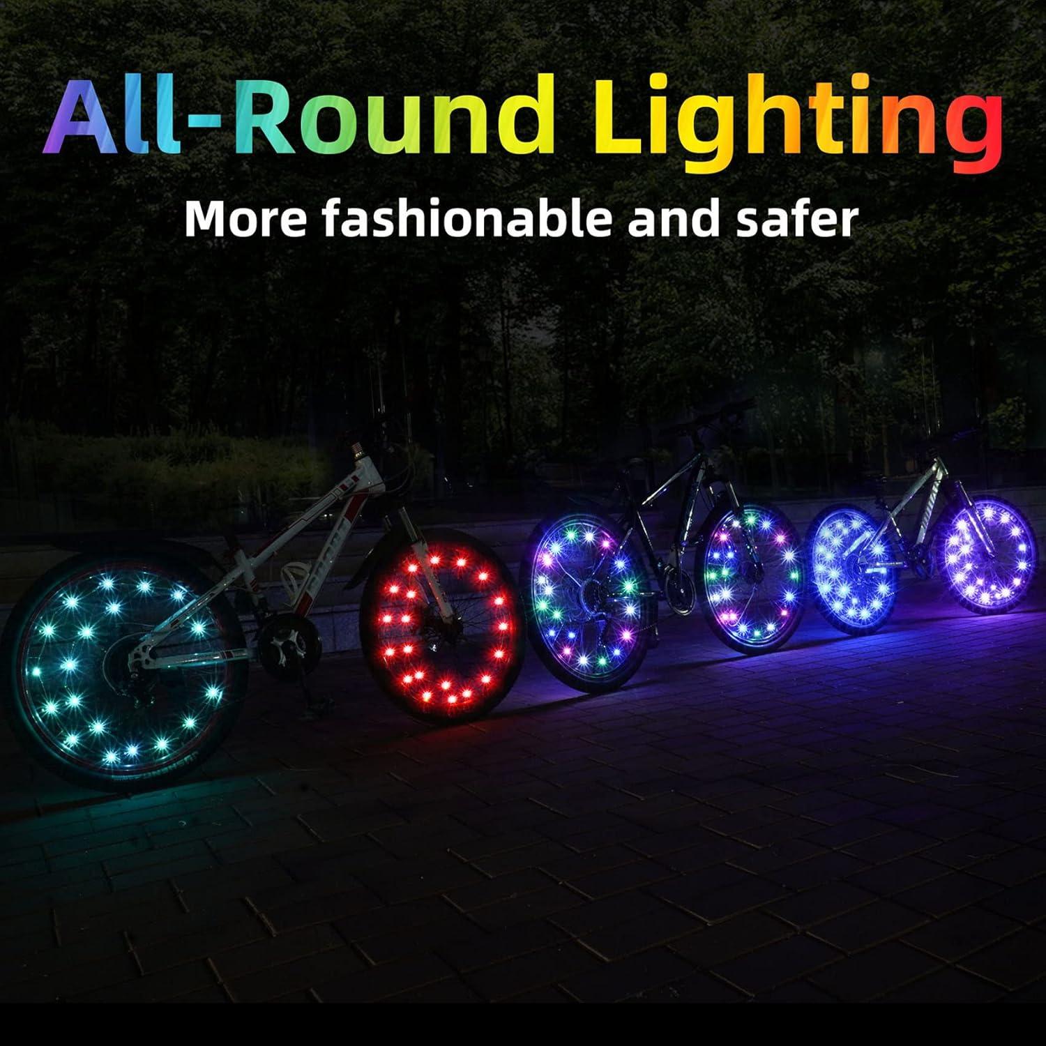 Luces LED para Ruedas de Bicicleta Sumree Arcoíris 22 LEDs
