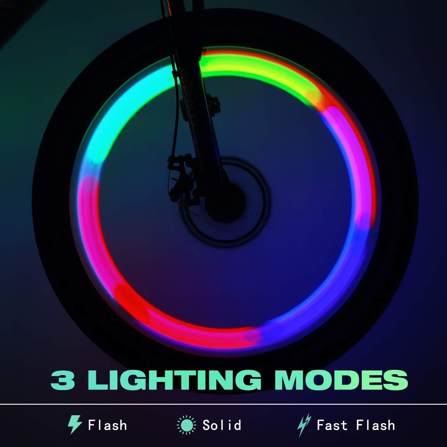 Luces de radios de bicicleta MapleSeeker 6-Pack Multicolor