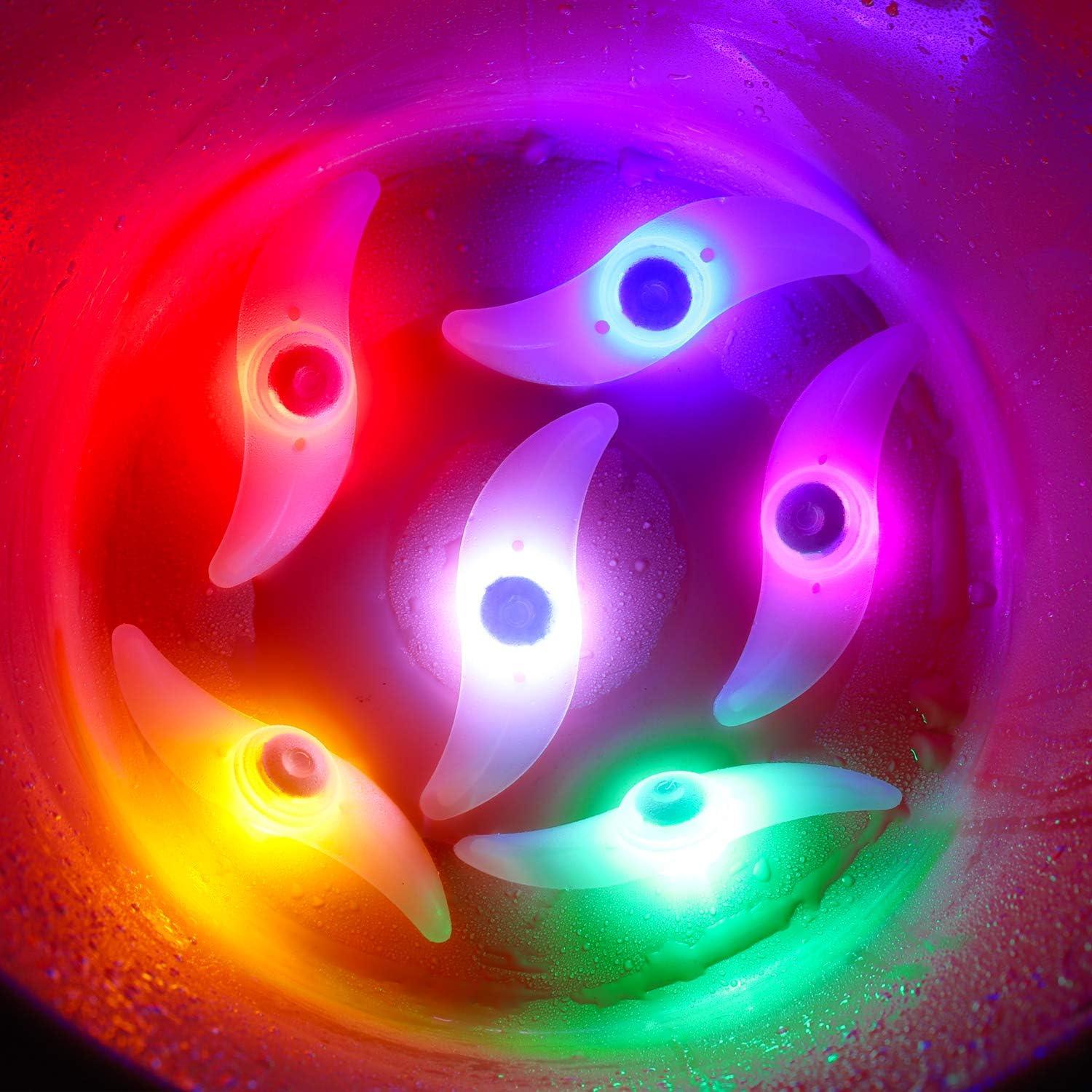 Luces de radios de bicicleta MapleSeeker 6-Pack Multicolor