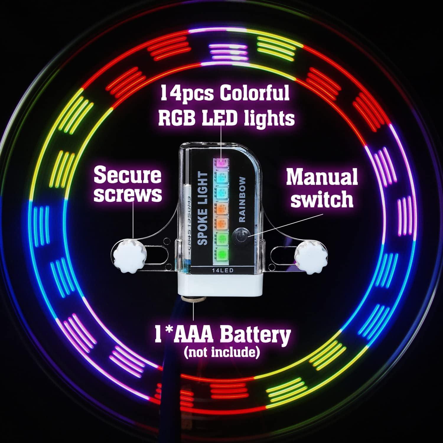 Luces de Rueda de Bicicleta LED Tandarui 14 LEDs Impermeables