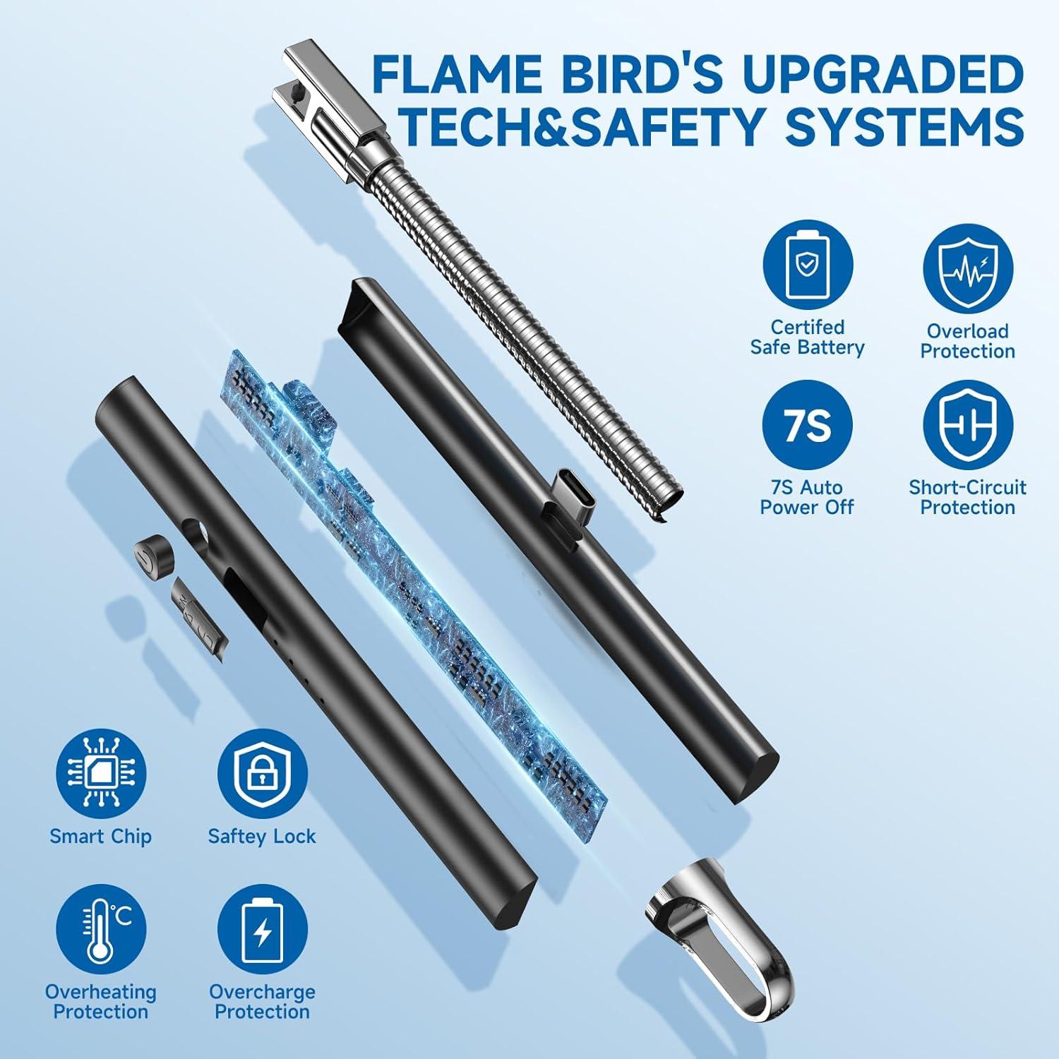 Encendedor eléctrico recargable USB Flame Bird 2 unidades