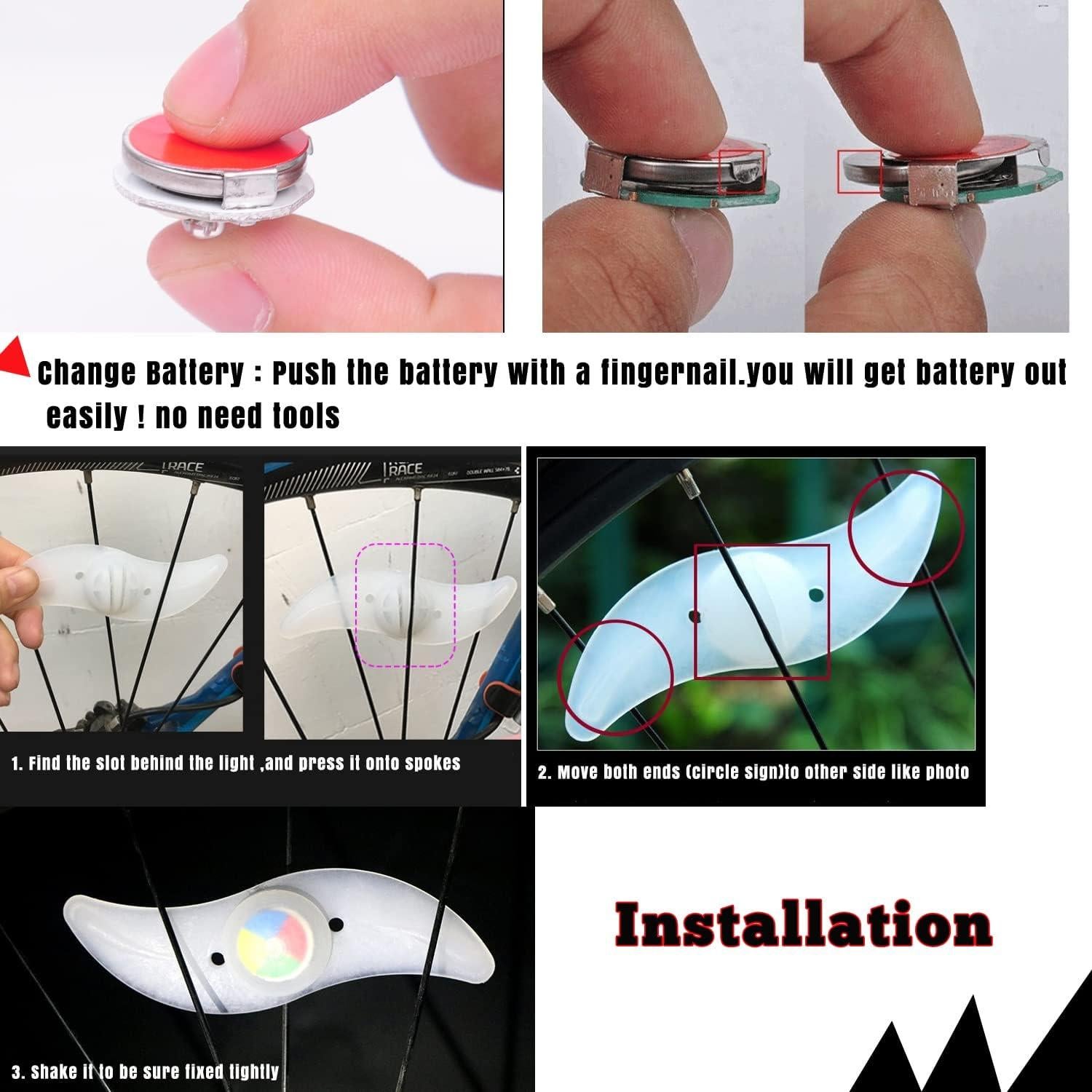 5 Luces LED para Rueda de Bicicleta Constefire, Impermeables