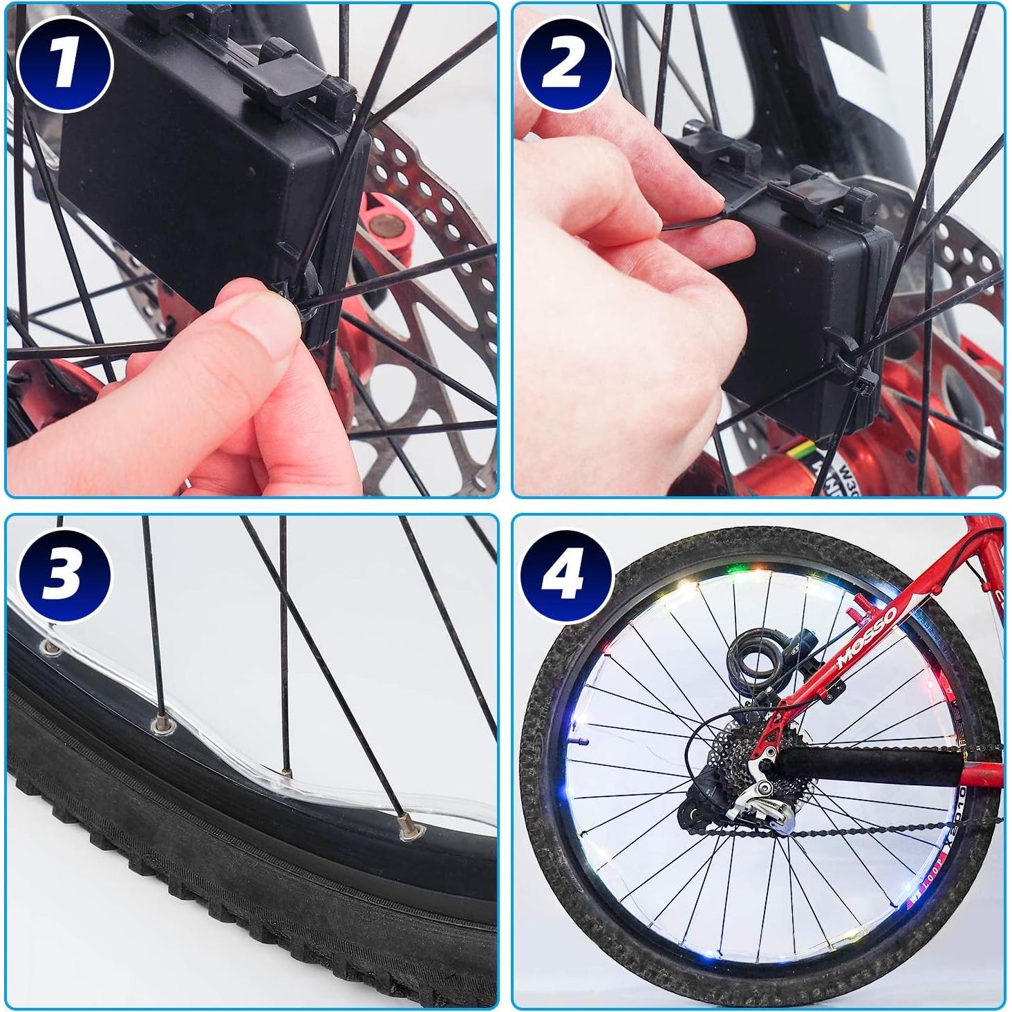 Luces LED para Ruedas de Bicicleta Lejorain - 2 Piezas Multicolor