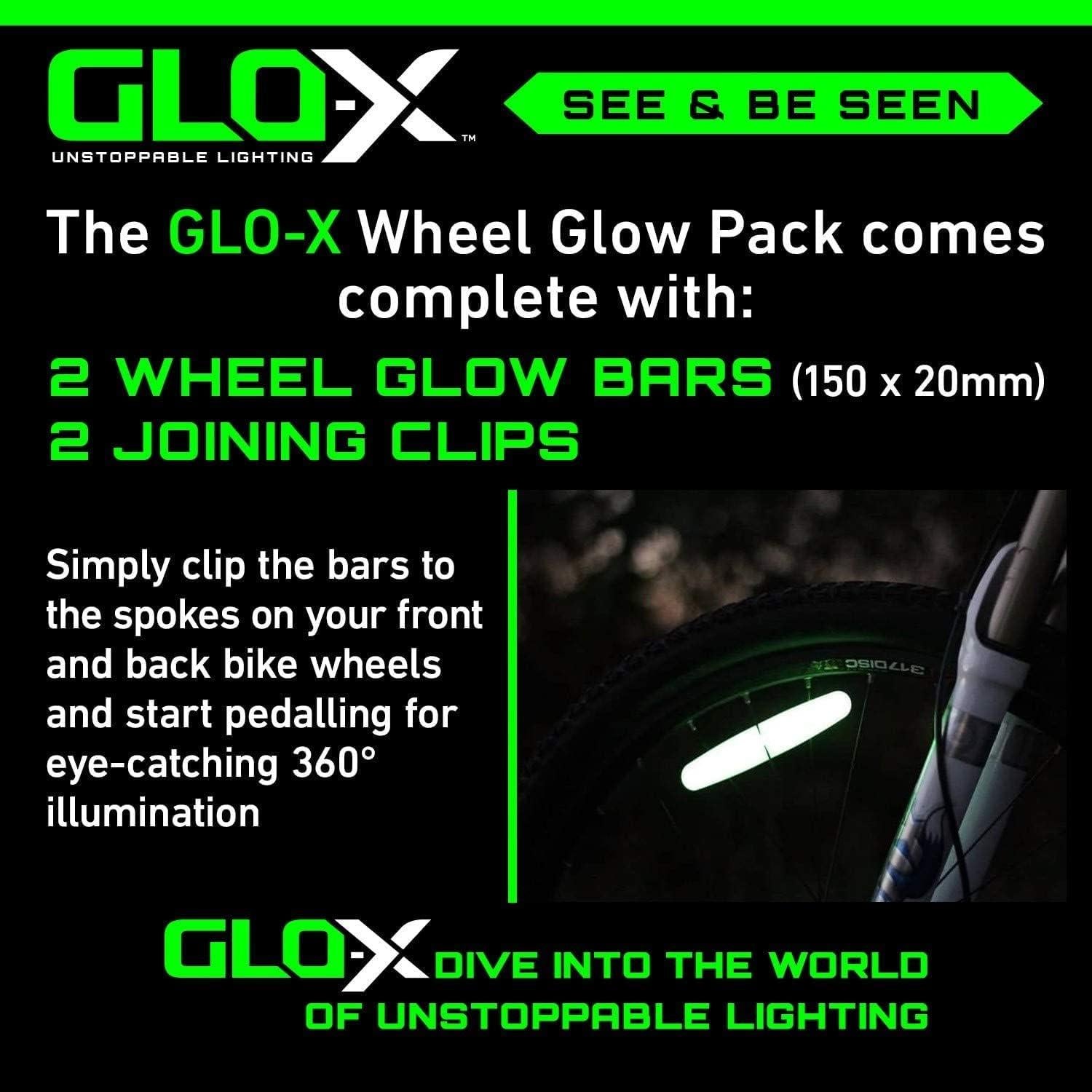 Luces Brillantes GLO-X para Ruedas de Bicicleta - Recargables