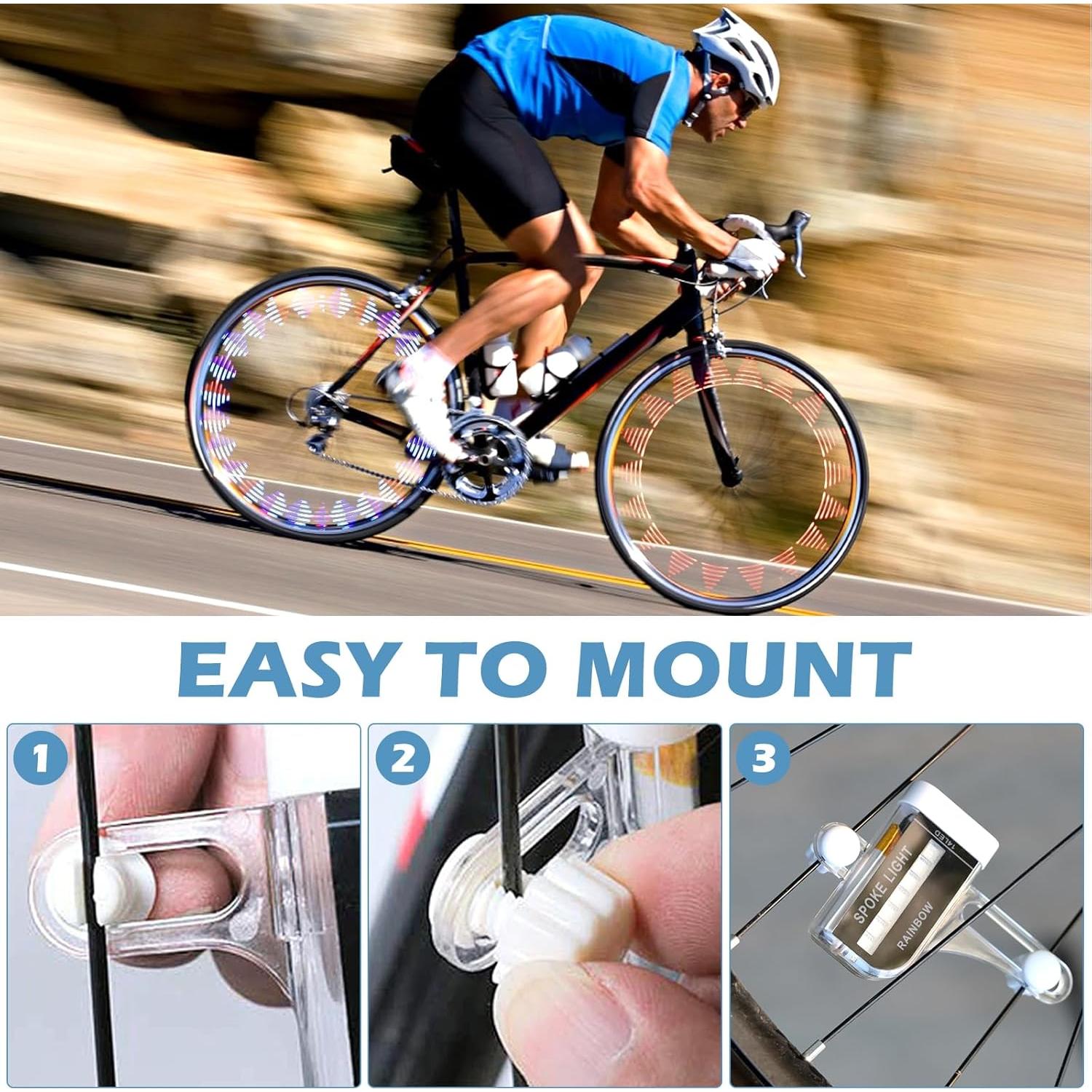 Luces de Rueda LED Recargables PETSTIBLE - 30 Patrones, 2 Modos