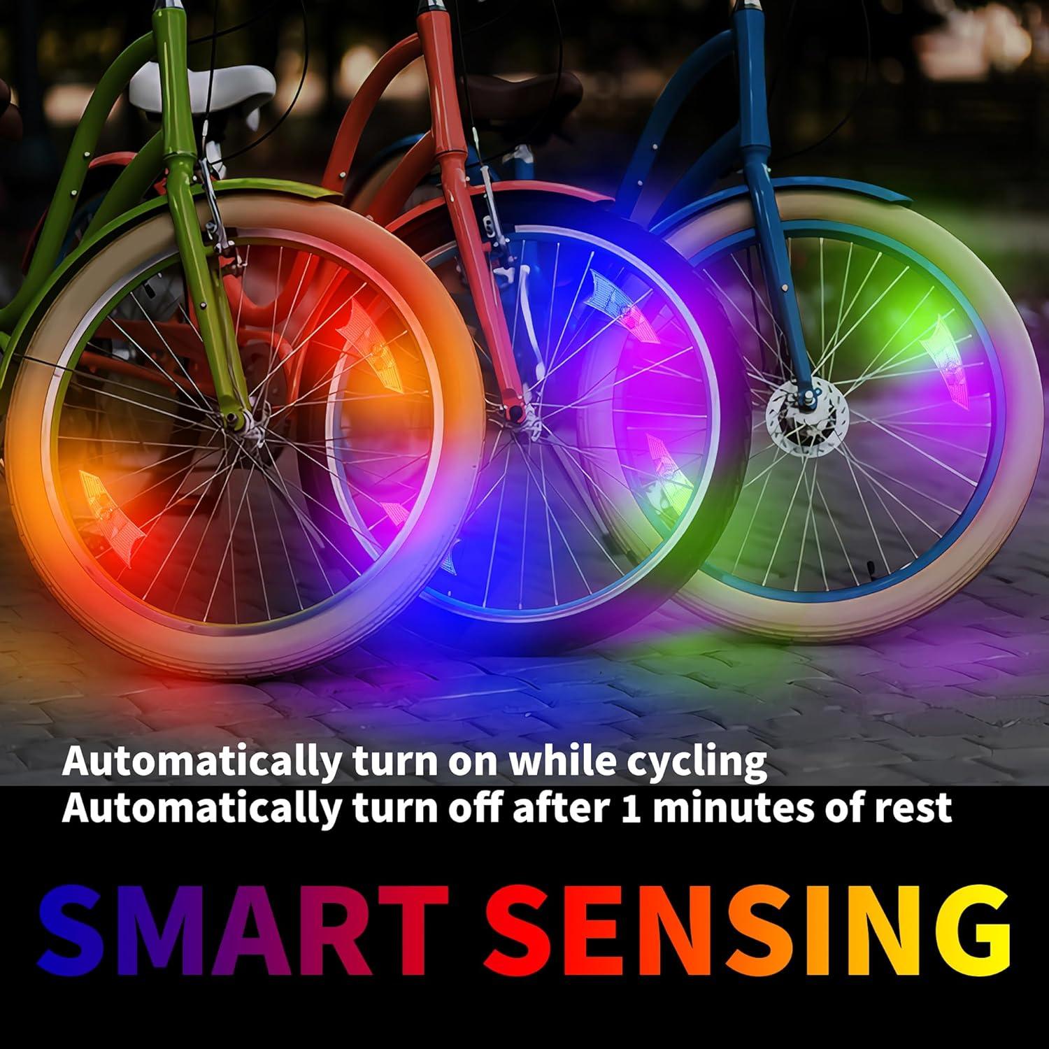 Luces de Rueda de Bicicleta LOODIKA - 2 Pack LED Impermeables