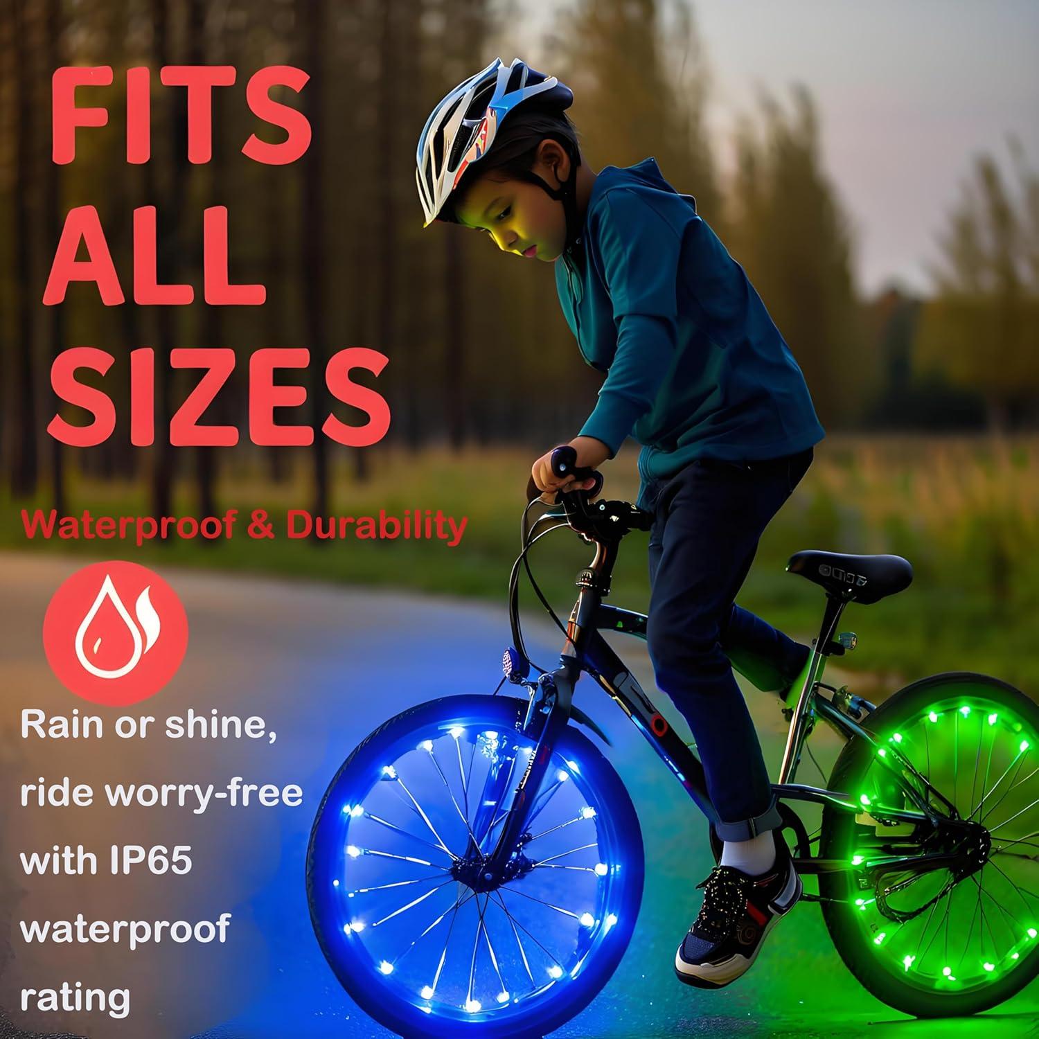 Luces LED para Ruedas de Bicicleta KIRIKIT - Paquete de 2, IP65