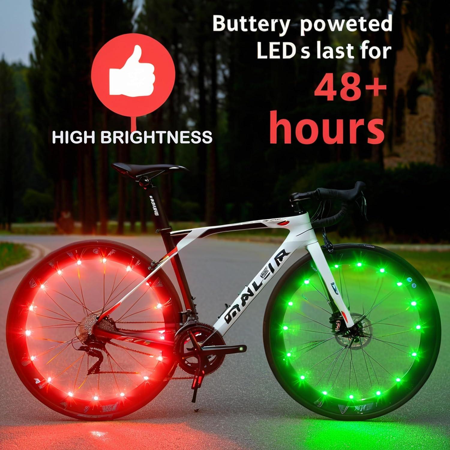 Luces LED para Ruedas de Bicicleta KIRIKIT - Paquete de 2, IP65