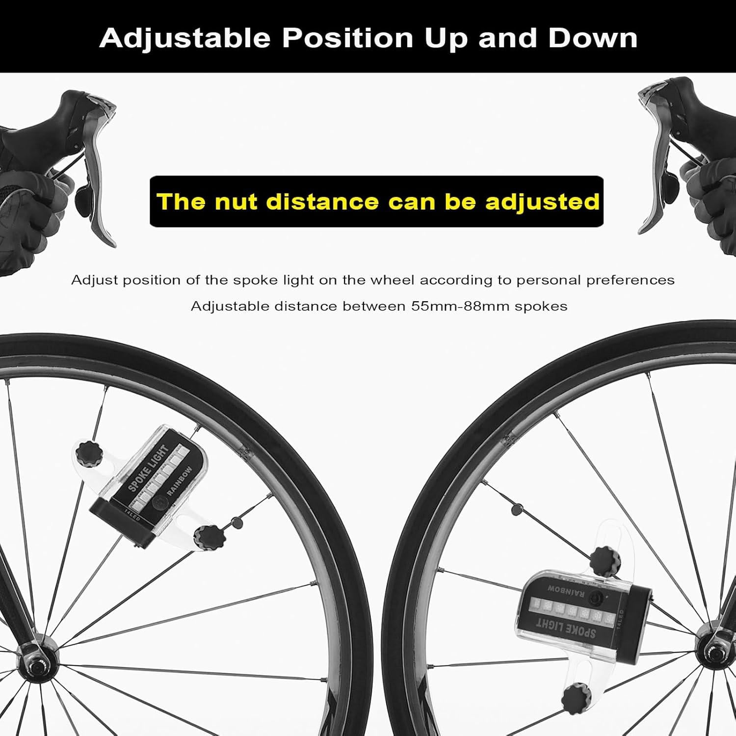 Luces de Radios de Bicicleta BOBILIFE LED Recargables IPX5