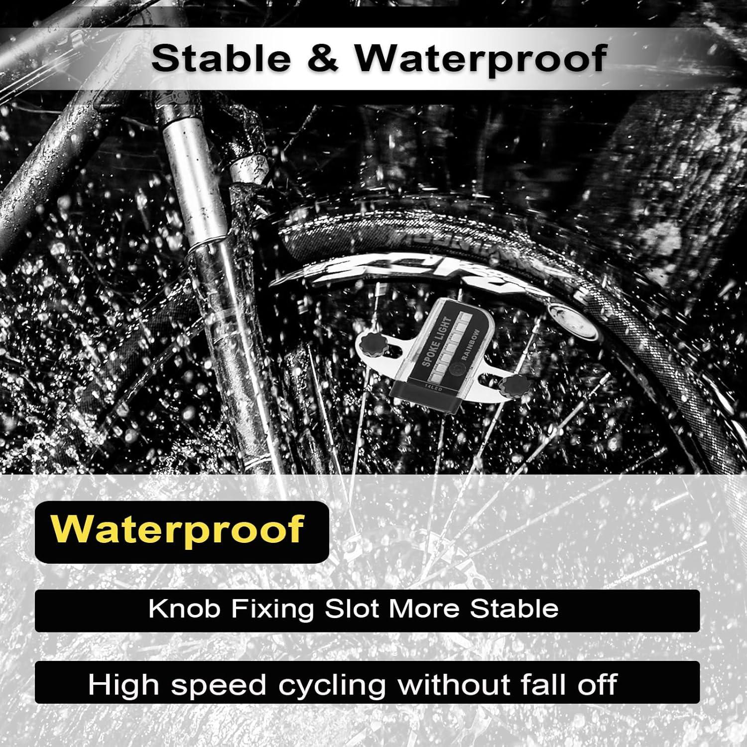 Luces de Radios de Bicicleta BOBILIFE LED Recargables IPX5