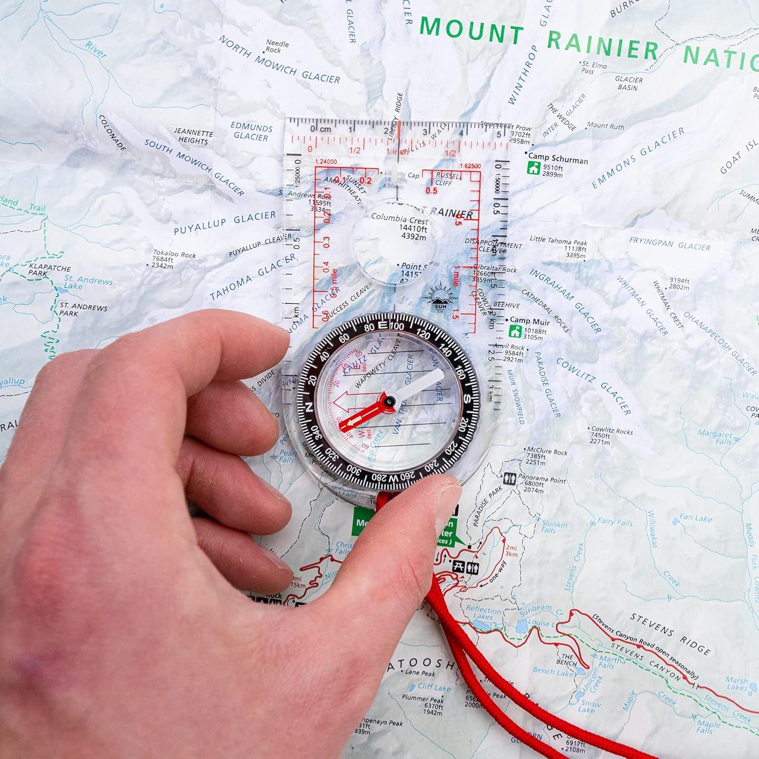 Brújula ProMap Sun Company - Ultraligera con Lupa 3X
