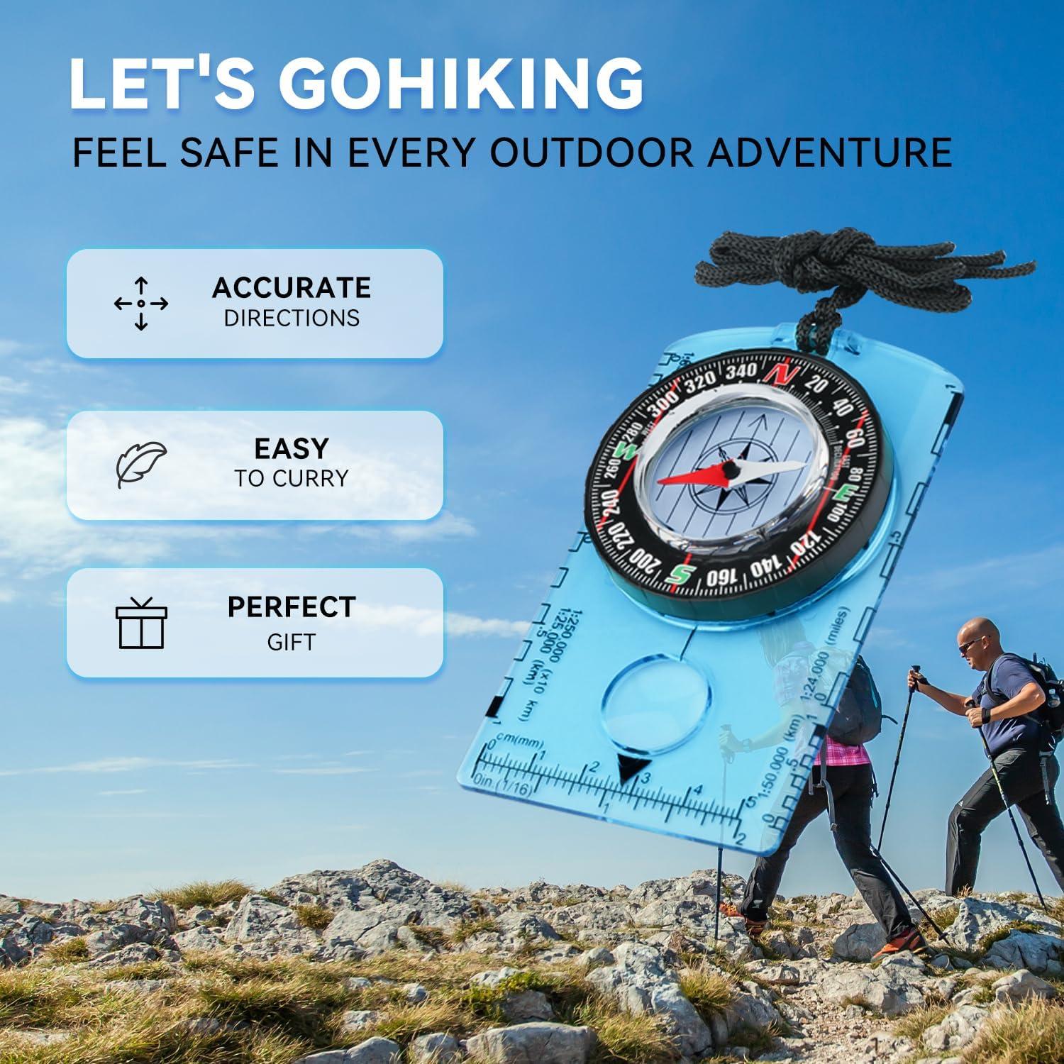 Brújula de Supervivencia HKDiRedy DC361 para Niños - Camping y Senderismo