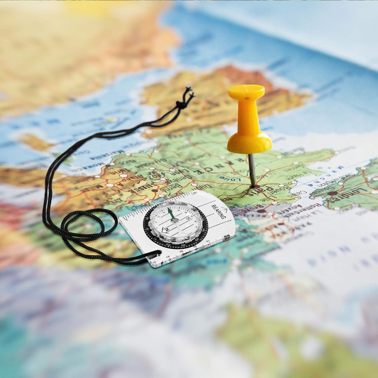 Brújula de Orientación BBTO 9 Piezas Impermeable para Senderismo