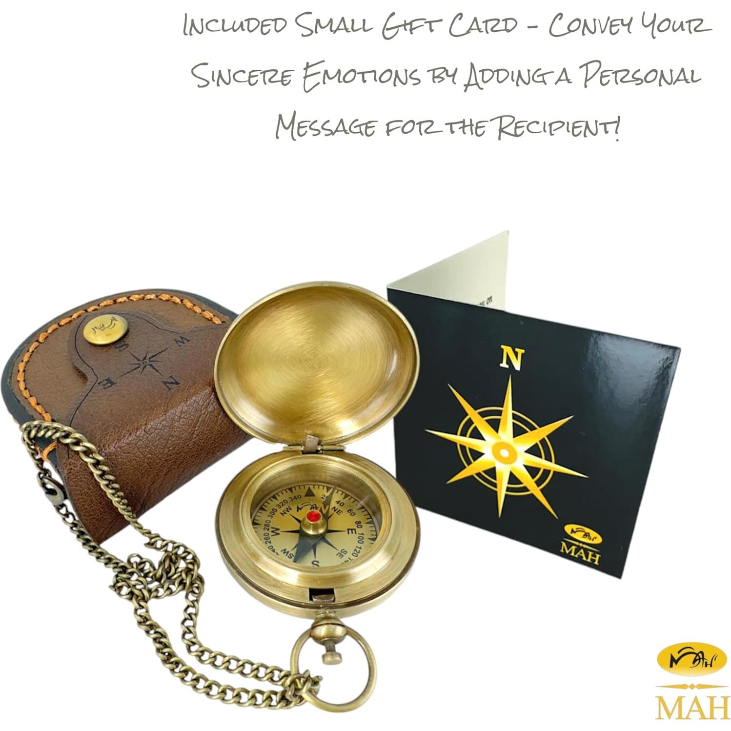 Brújula de Navegación Deportiva MAH de Latón Personalizada