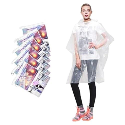 Ponchos de Lluvia Desechables Annifree - 6 Paquete Impermeables