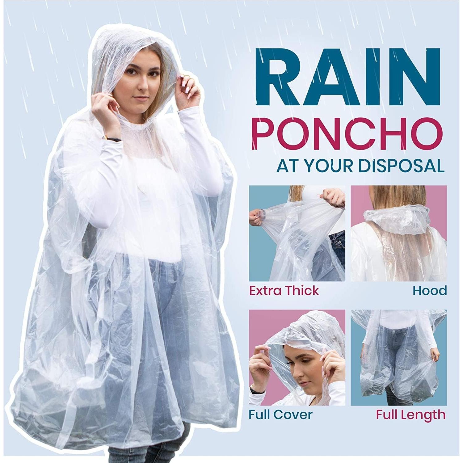 Paquete de 20 Ponchos Desechables Noe & Malu 100% Impermeables