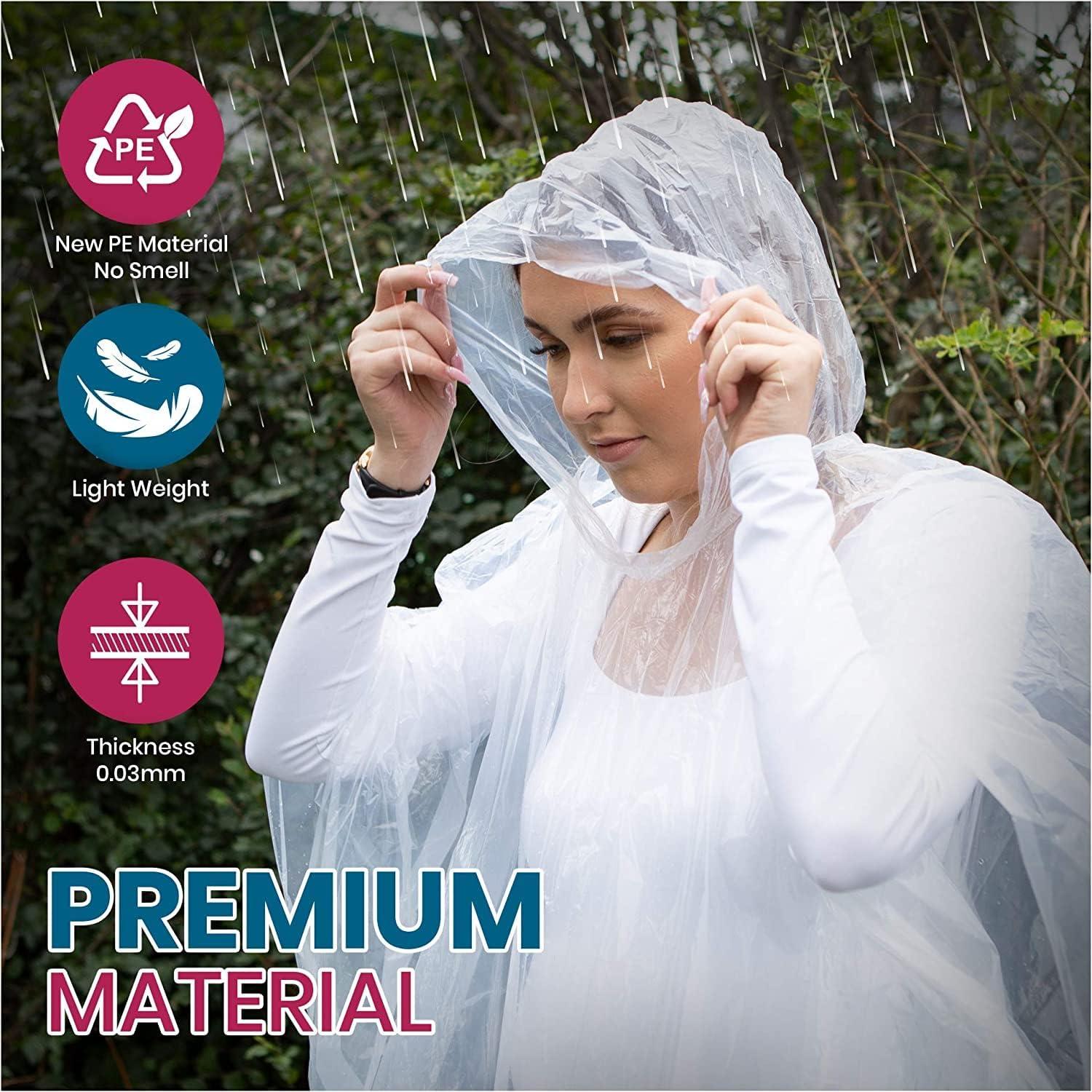 Paquete de 20 Ponchos Desechables Noe & Malu 100% Impermeables