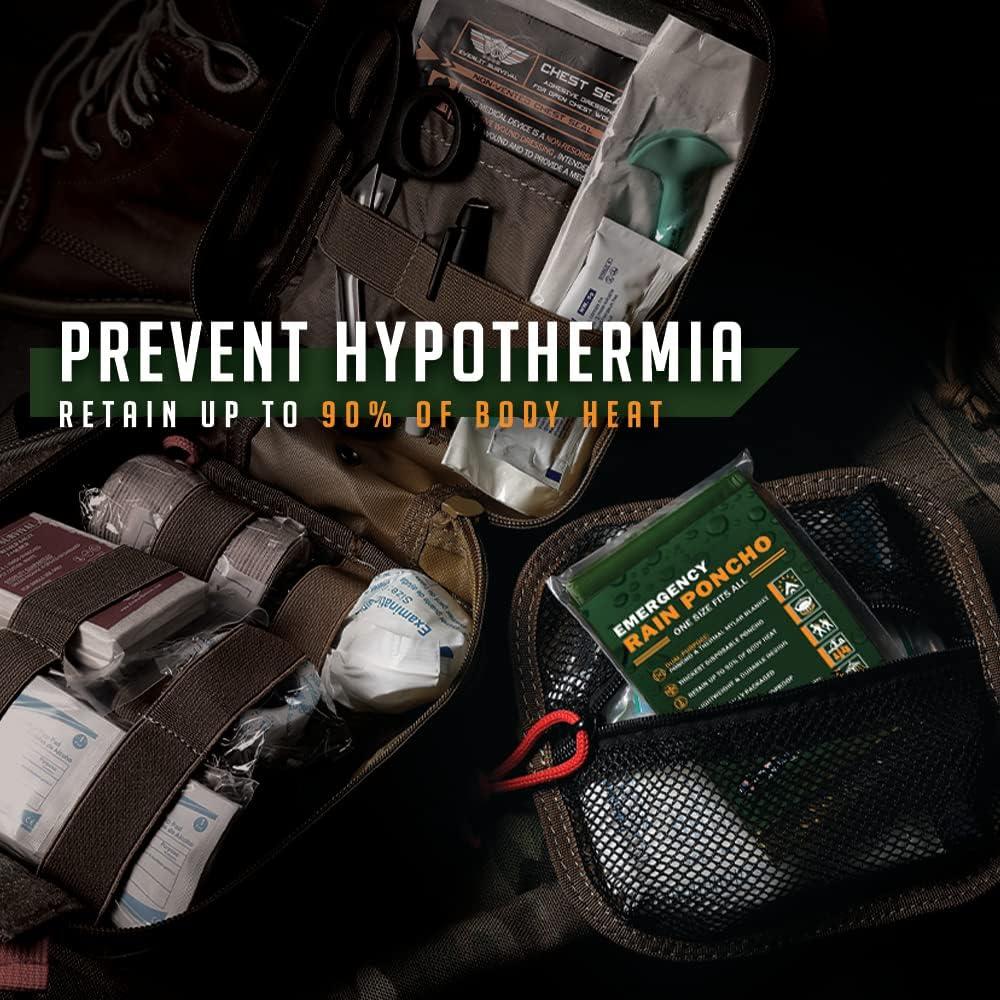 Poncho de Lluvia de Emergencia Everlit Mylar 4 Unidades