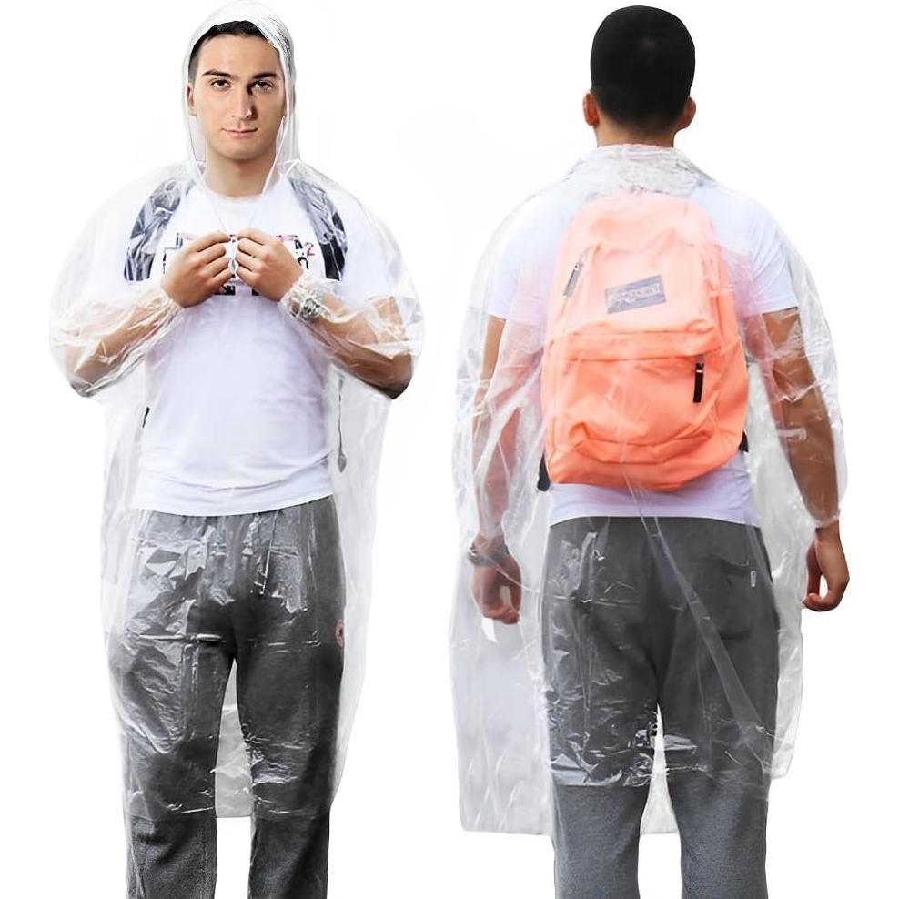 Ponchos de lluvia desechables Cosowe 5 Pack para adultos