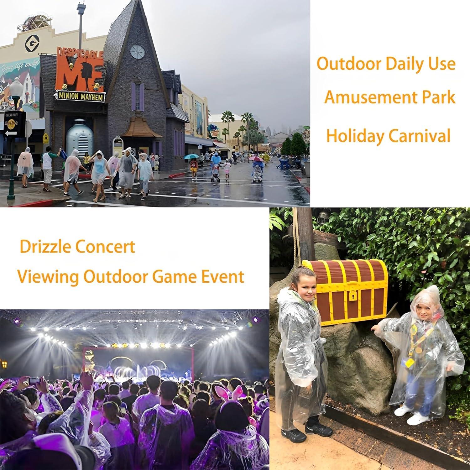 Ponchos de lluvia desechables Cosowe 5 Pack para adultos