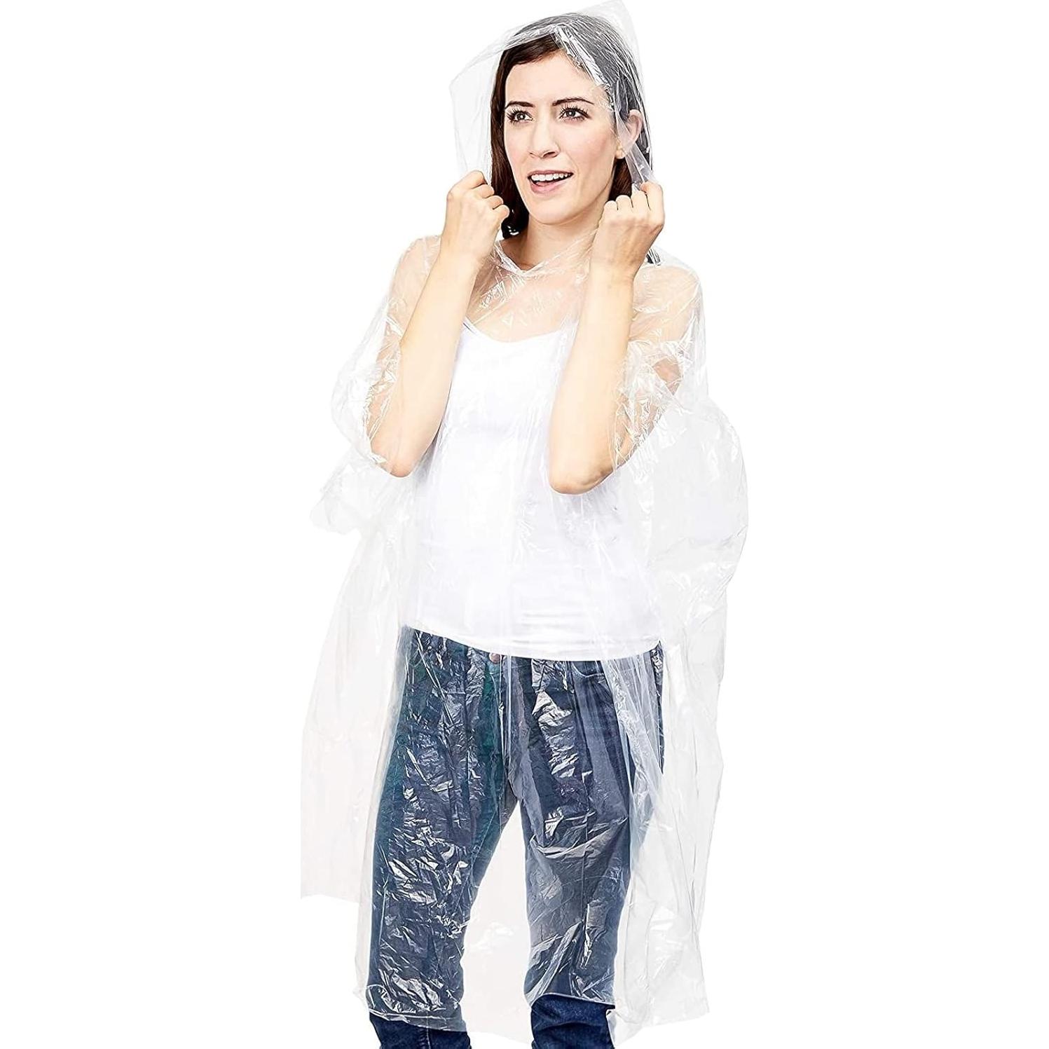 Paquete de 20 Ponchos de Lluvia Desechables Juvale 127x100cm