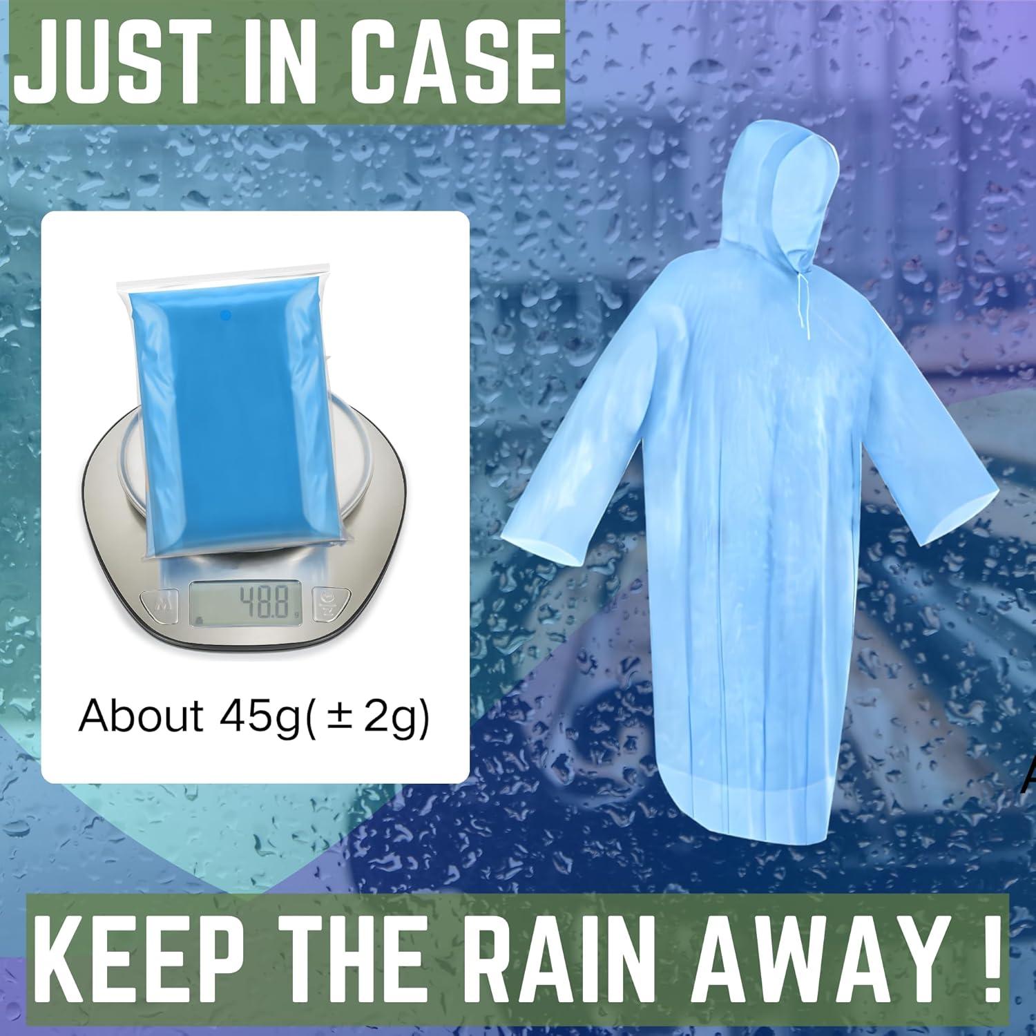 Ponchos de Lluvia Desechables LIXINSHENGTAI - Paquete de 5