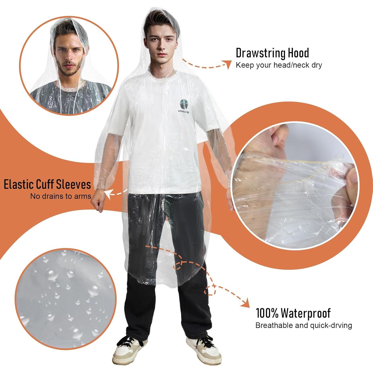 Paquete Familiar de 8 Ponchos de Lluvia NVioAsport Unisex