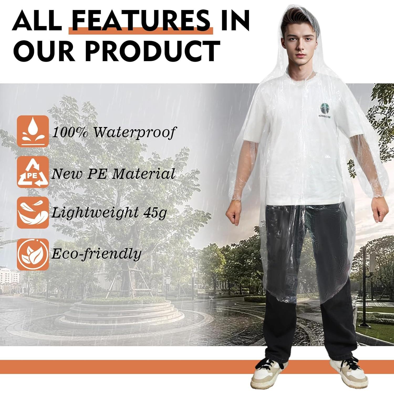 Paquete Familiar de 8 Ponchos de Lluvia NVioAsport Unisex