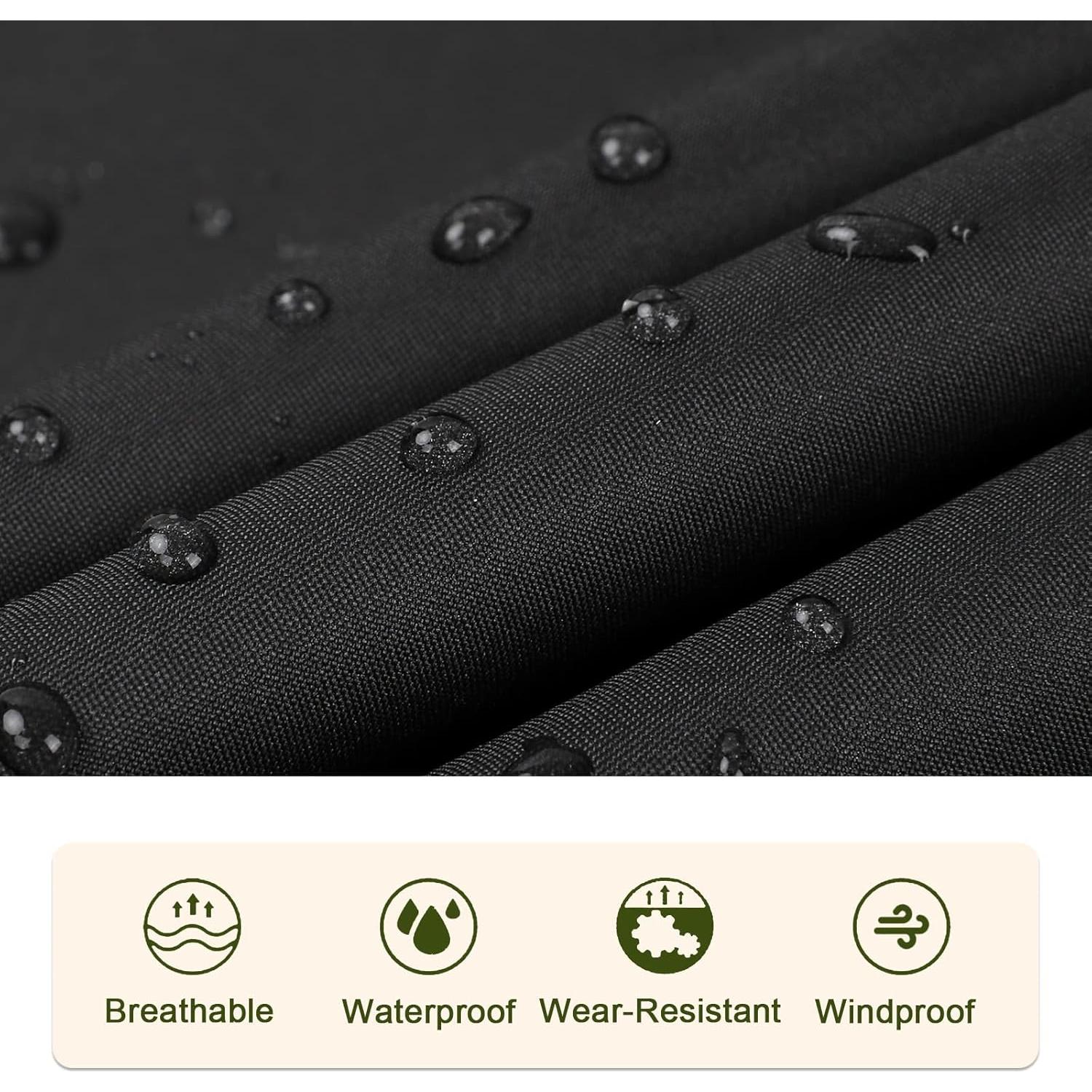 Poncho de Lluvia SaphiRose con Capucha para Adultos - Negro