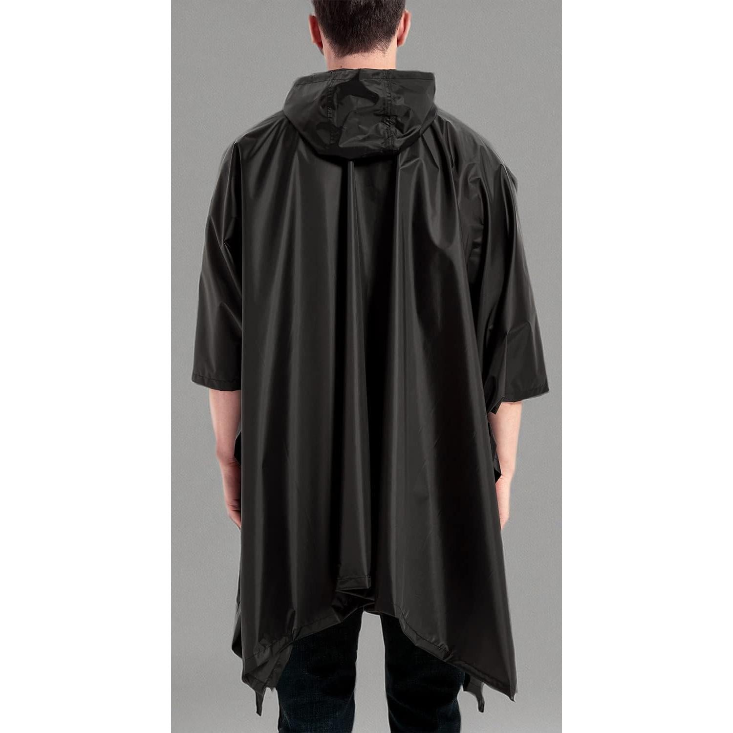 Poncho de Lluvia Impermeable Unisex con Capucha y Bolsillo