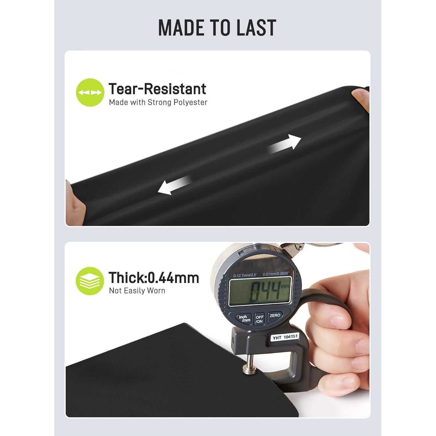 Poncho de Lluvia Impermeable SaphiRose Unisex Negro