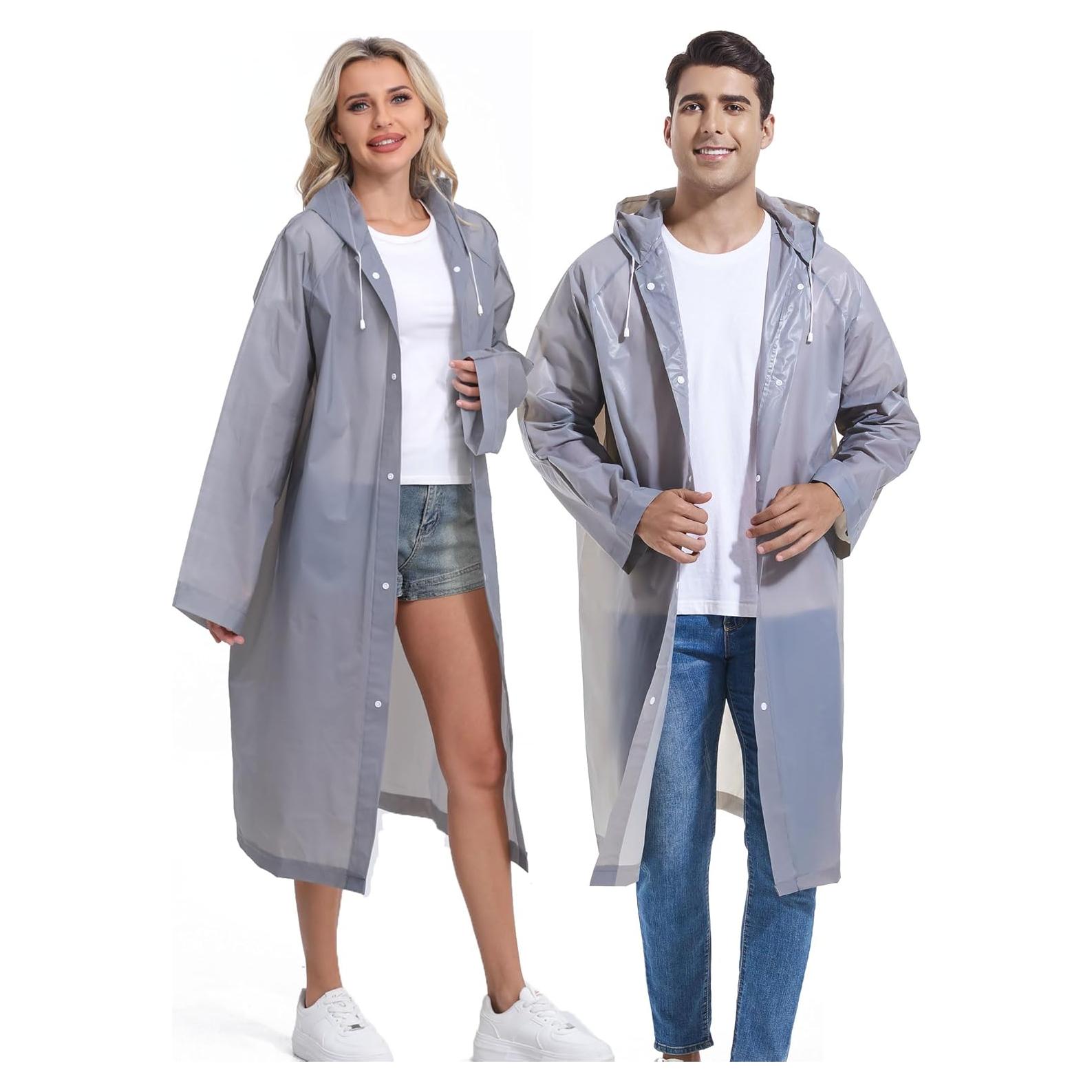 Chaquetas de Lluvia Reutilizables Borogo para Adultos - Gris