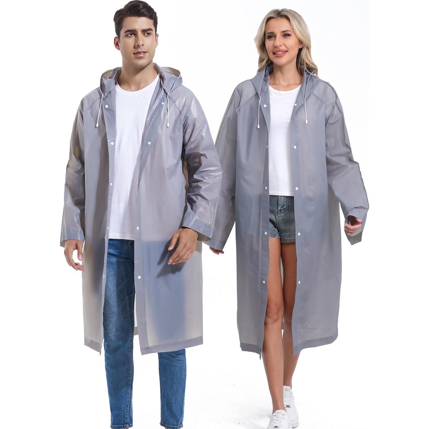Chaquetas de Lluvia Reutilizables Borogo para Adultos - Gris