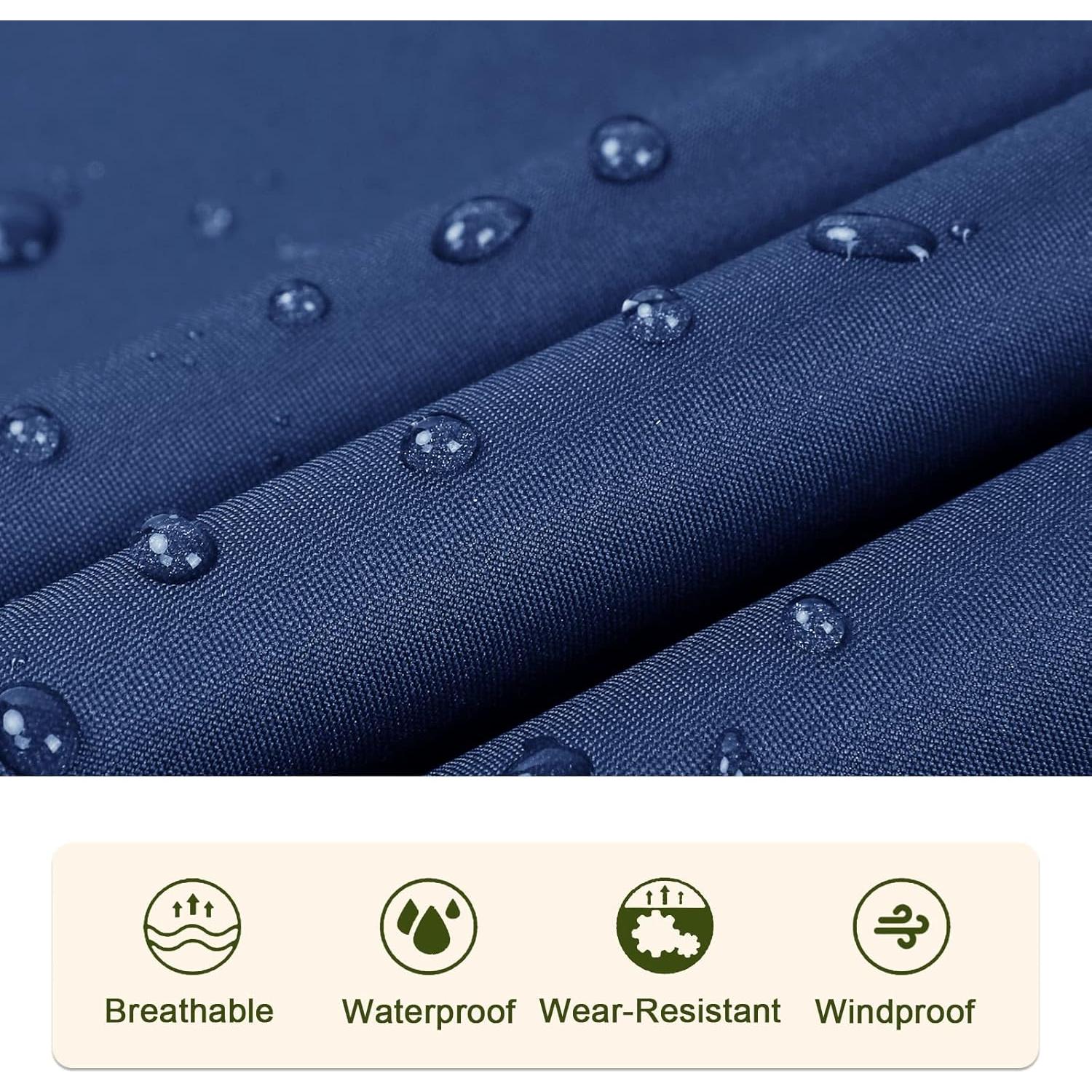 Poncho de Lluvia SaphiRose Marino para Adultos con Capucha