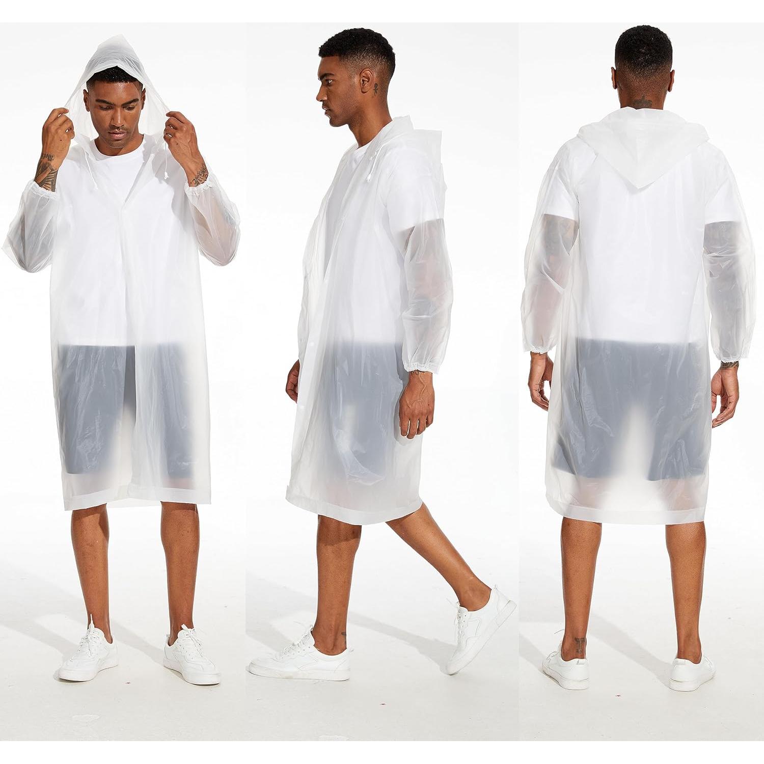 Ponchos de Lluvia Reutilizables Offitecture - 2 Pack Blanco 68x115 cm
